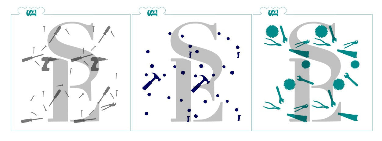 Tool Time Background Digital Design Cookie Stencil