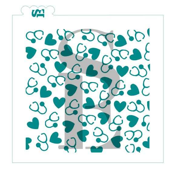 Stethoscope, Single and Layered Background Digital Design