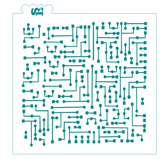 Circuit Board Background Stencil for Cookies, Cakes & Culinary
