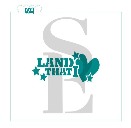 Land That I Love Sentiment Single and Layered Set Digital Design Cookie Stencil