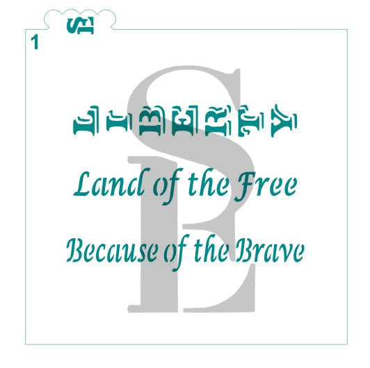 Patriotic Sticks #1 and #2 Digital Design Cookie Stencil Cookie Sticks