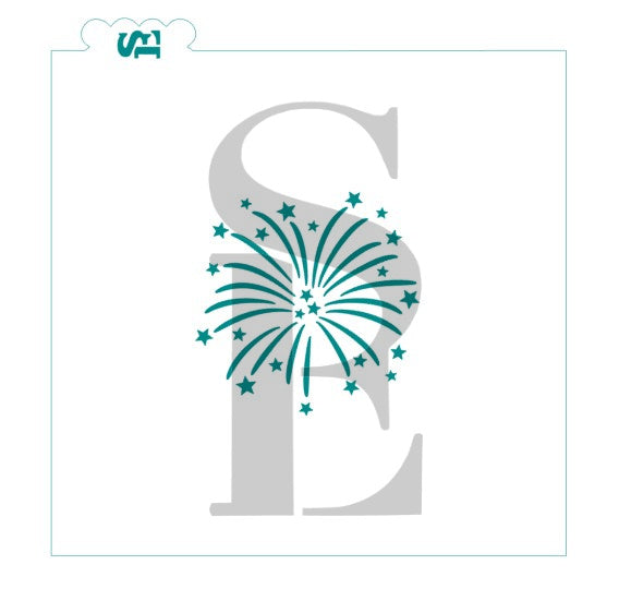 Firework Stencil for Cookies, Cakes & Culinary