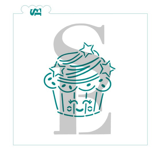 Stars Cupcake PYO Stencil for Cookies, Cakes & Culinary