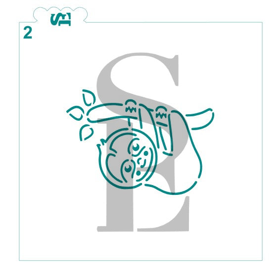 PYO Sloth Bundle #1, #2  and Taking Life Slow Sentiment Digital Design Cookie Stencil