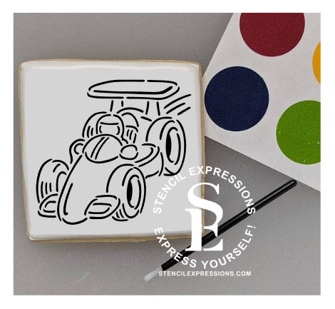 Race Car PYO Stencil for Cookies, Cakes, Culinary