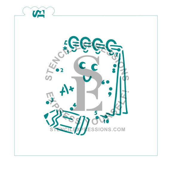 PYO Connect The Dot Kawaii Notebook and Pencil Digital Design *