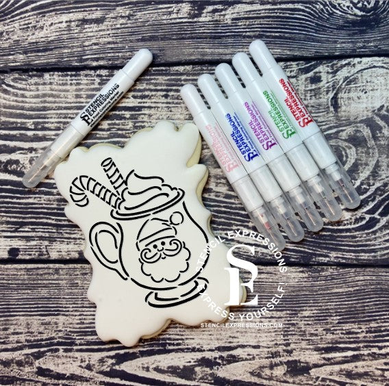 Santa Hot Cocoa Mug PYO For Cookies Cakes Culinary