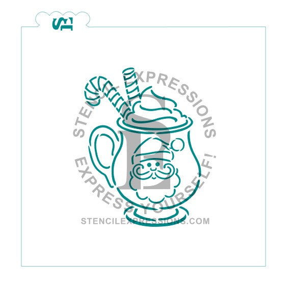 Santa Hot Cocoa Mug PYO For Cookies Cakes Culinary