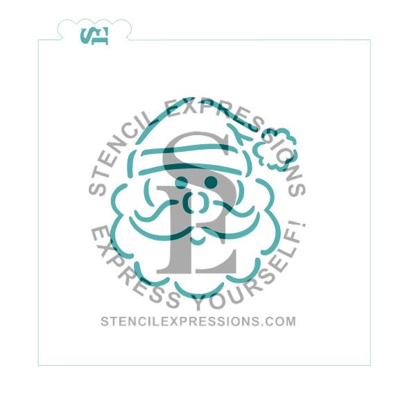 Santa's Head PYO Digital SVG Stencil Design Download *