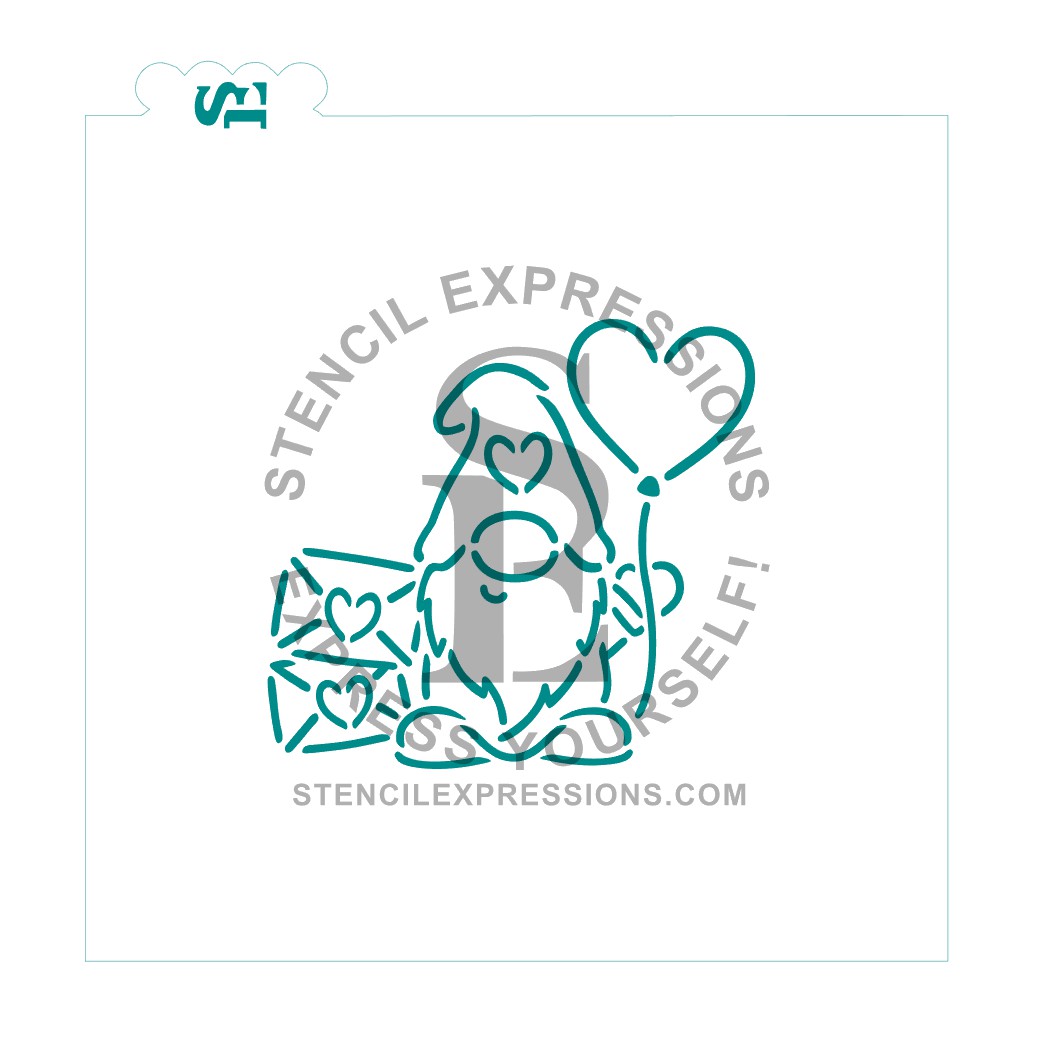 PYO Gnome with Letters "Sending You Lots Of Love" Digital Design*