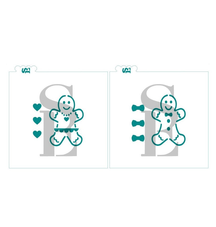 Gingerbread Boy & Girl PYO Bundle Digital Design Cookie Stencil