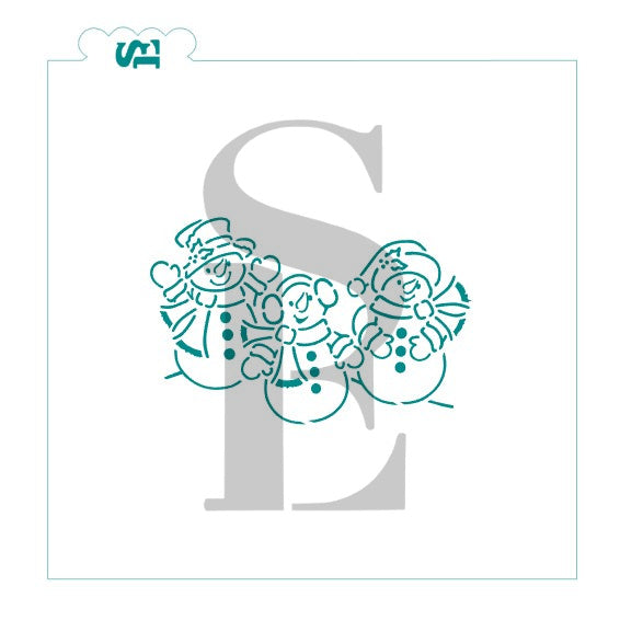 Snowmies Snowmen PYO Digital Design Cookie Stencil