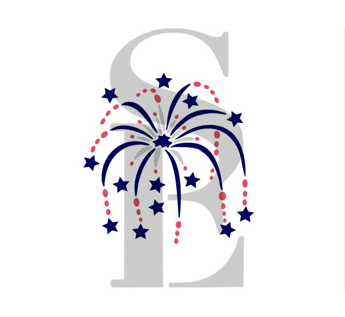 4th of July Fireworks #3 - Bundle of 3 Digital Designs Cookie Stencil