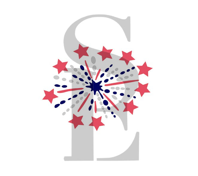 4th of July Fireworks #3 - Bundle of 3 Digital Designs Cookie Stencil