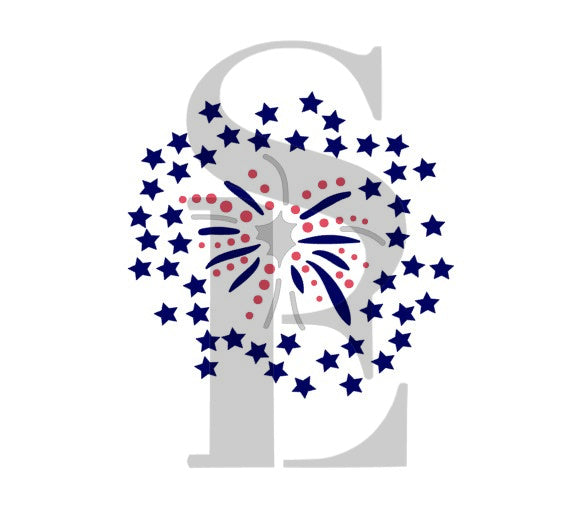 4th of July Fireworks #3 - Bundle of 3 Digital Designs Cookie Stencil