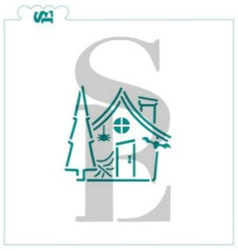 Haunted House PYO Stencil for Cookies, Cakes & Culinary