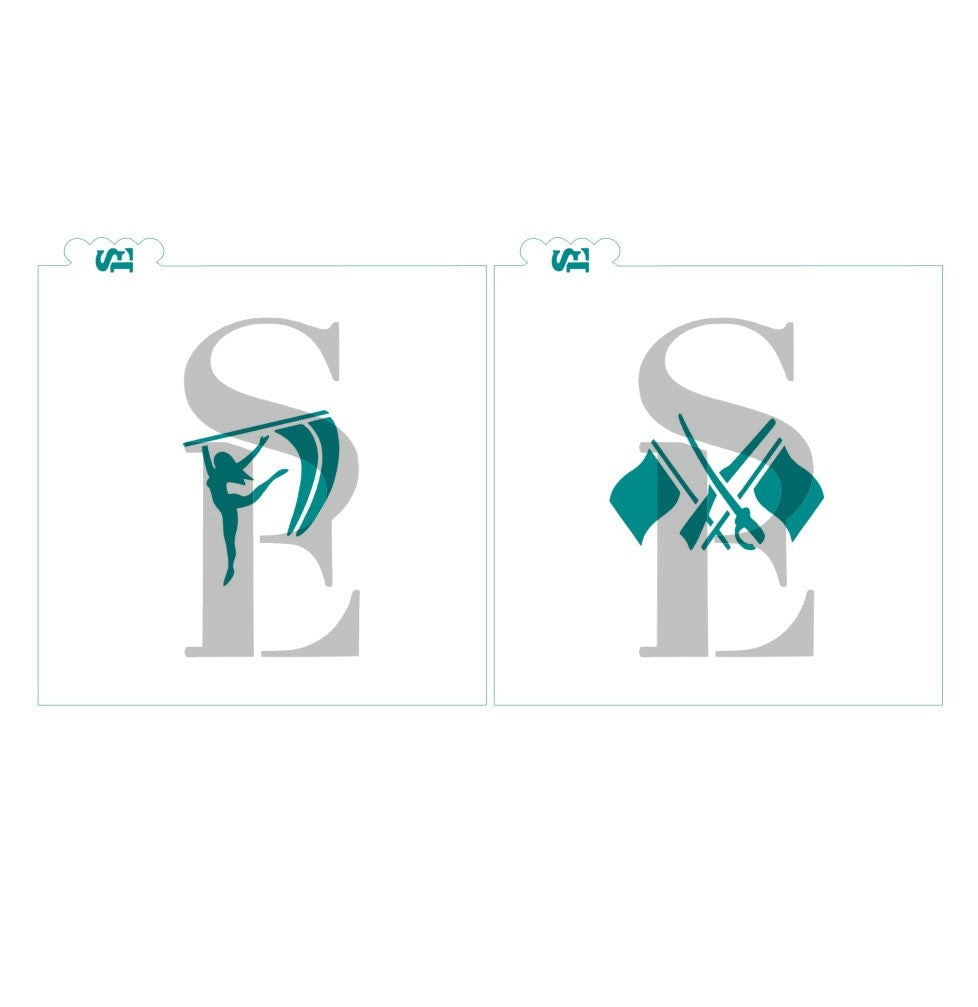 Marching Band Colorguard and Patriotic Digital Design