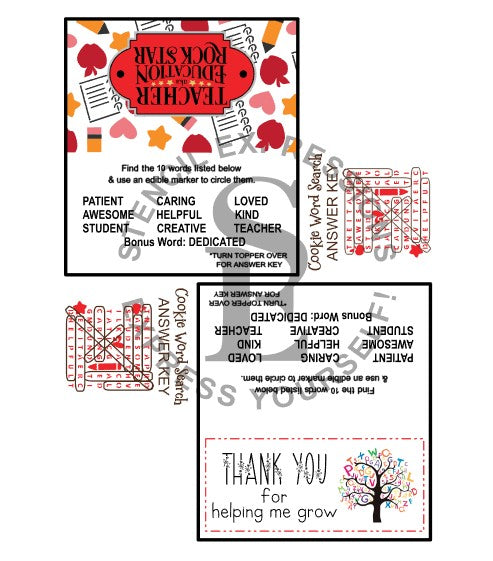 Teacher Appreciation Word Search Digital Design