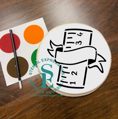 School Ruler PYO Stencil Digital Design includes Shaped Template