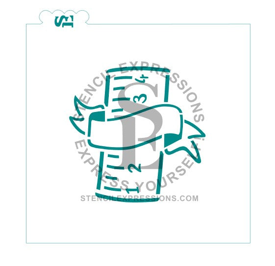 School Ruler PYO Stencil Digital Design includes Shaped Template