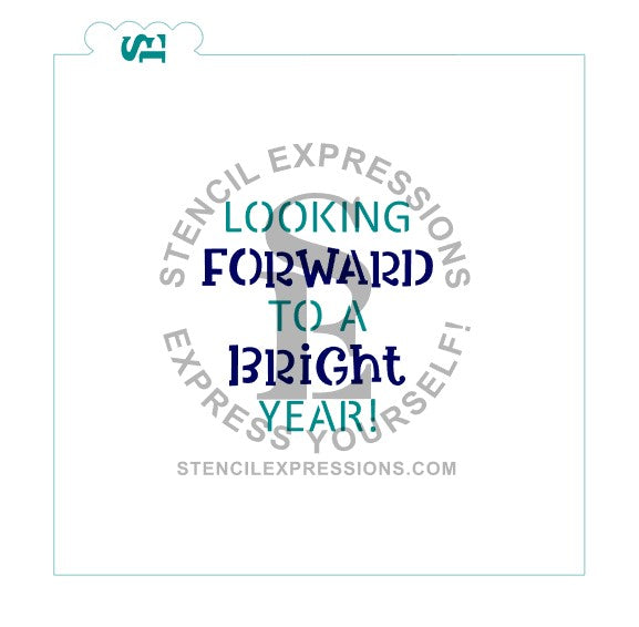 Looking Forward To A Bright Year! Sentiment, Single and Layered Digital Designs *