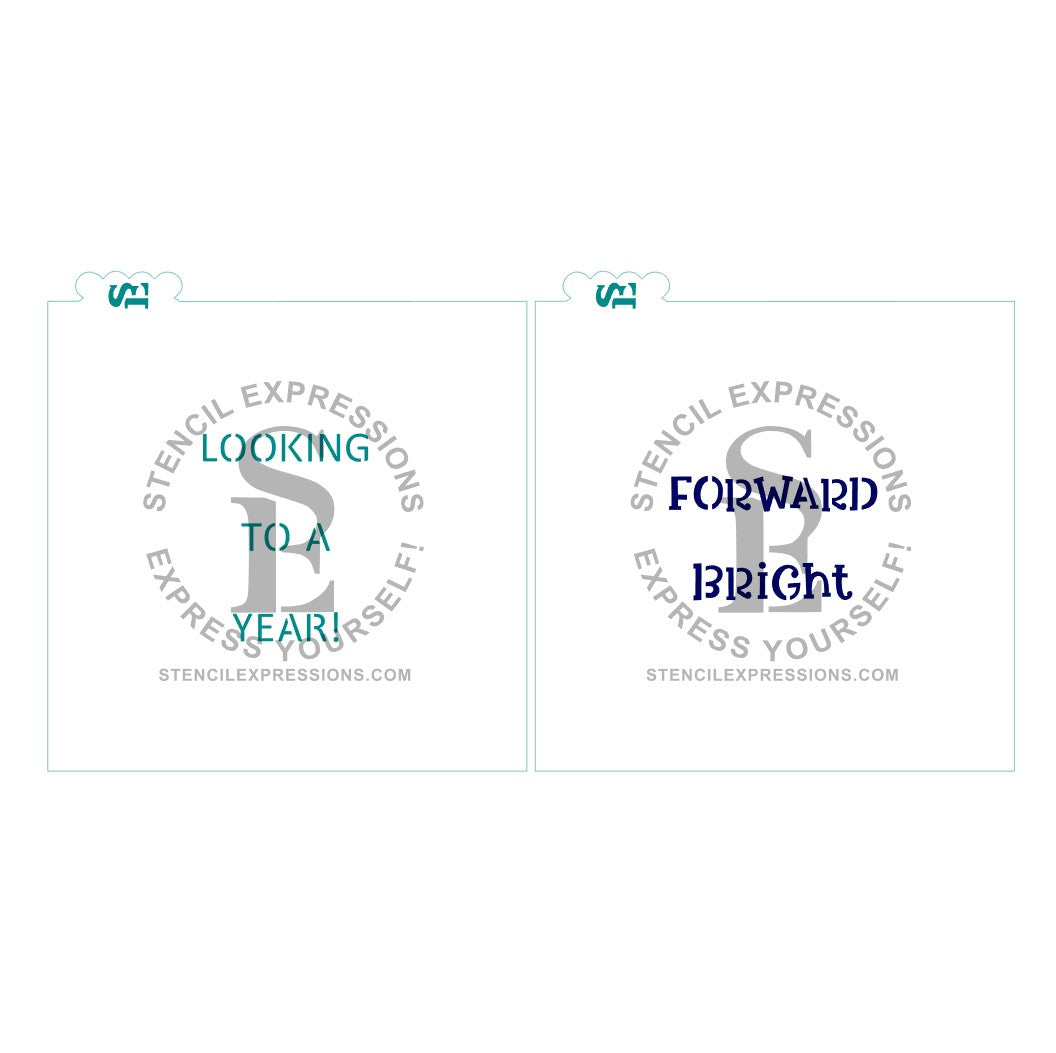 Looking Forward To A Bright Year! Sentiment, Single and Layered Digital Designs *