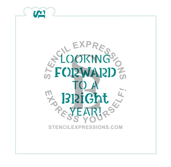 Looking Forward To A Bright Year! Sentiment, Single and Layered Digital Designs *