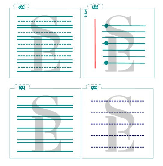 Notebook Paper Single Layered Background Digital Design Cookie Stencil