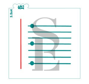 Notebook Paper Single Layered Background Digital Design Cookie Stencil