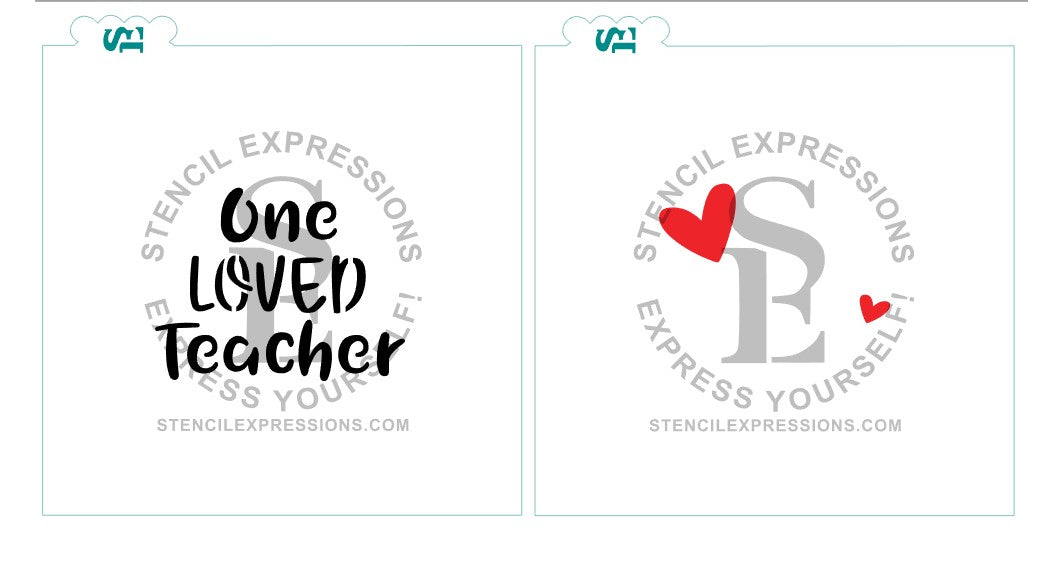 One Loved Teacher Layered Sentiment Digital Design