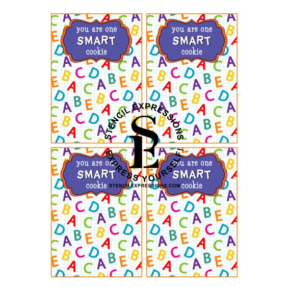 One Smart Cookie School Theme Treats Print Your Own Packaging Bundle: Treats Cards and Gift Tags