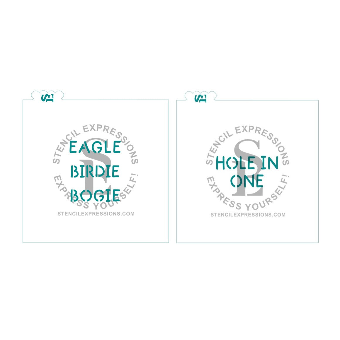 Golf Terms Sentiments Set of 2 Digital Designs * Eagle Birdie Bogie Hole In One