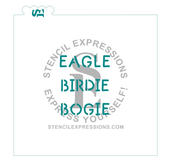 Golf Terms Sentiments Set of 2 Digital Designs * Eagle Birdie Bogie Hole In One