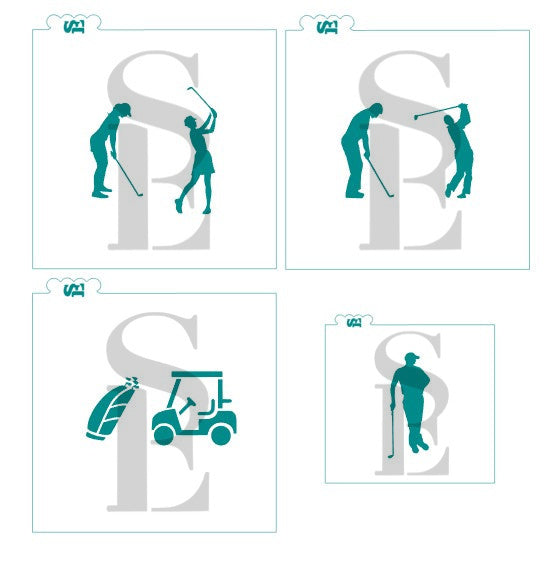 Father's Day #1 Jumbo Bundle - Golf Theme Digital Designs Cookie Stencils