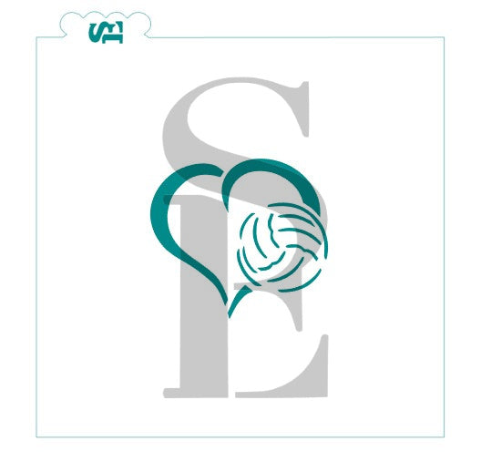 Heart Sports Balls Bundle Digital Design Volleyball