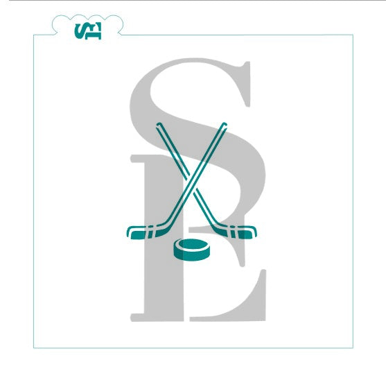 Hockey Sticks Stencil for Cookies, Cakes & Culinary