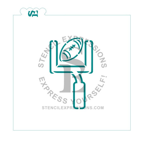 Football PYO Bundle Digital Stencil Design * Set of 2: Goal with Ball and Player Included