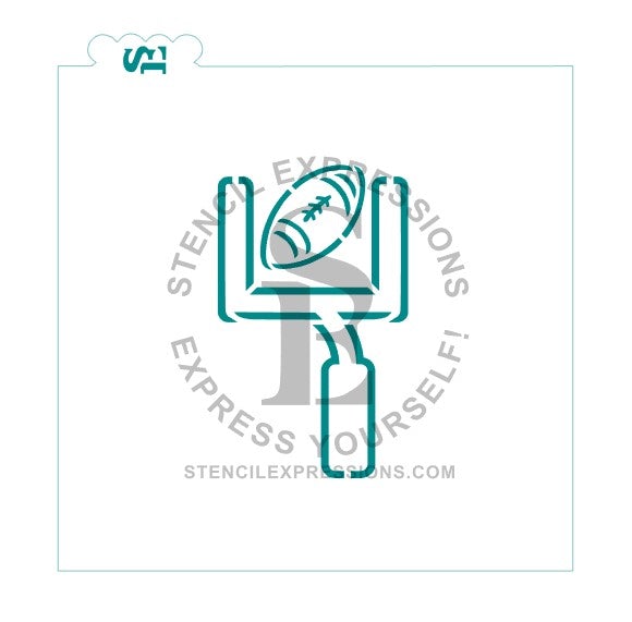 Football PYO Bundle Digital Stencil Design * Set of 2: Goal with Ball and Player Included