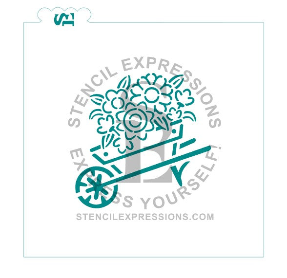 Spring Garden Wheelbarrow / Mother's Day PYO Digital Design