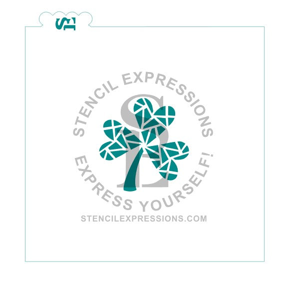 Stained Glass Shamrock Digital Design *