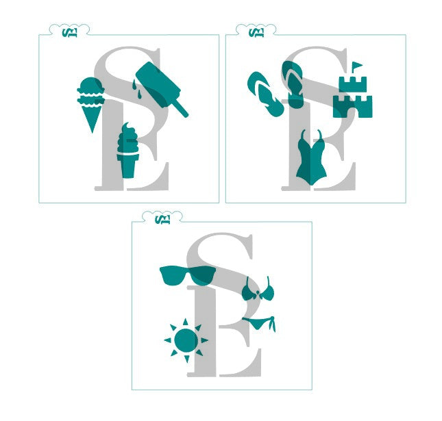 Summer Fun Minis Bundle Digital Download Cookie Stencil