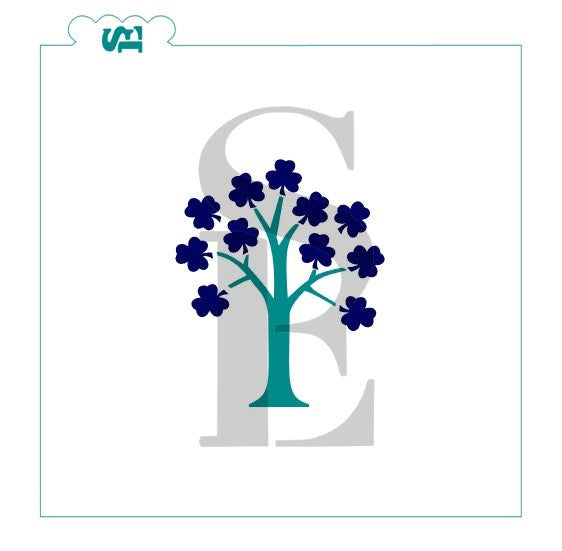 St. Patrick's Shamrock Tree, Single or Layered Stencil for Cookies, Cakes & Culinary