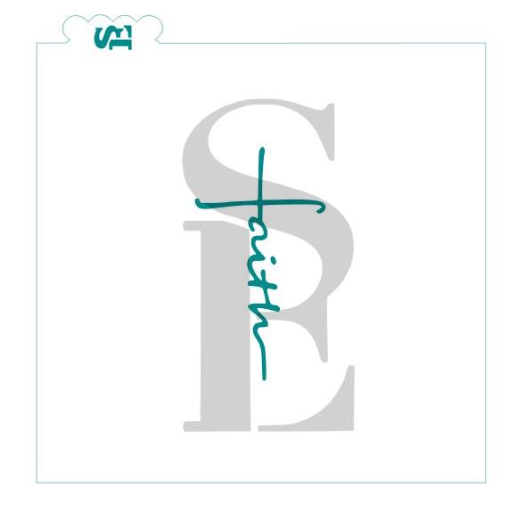 Faith Cross Stencil for Cookies, Cakes & Culinary