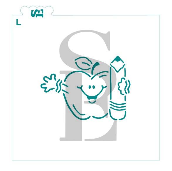 Happy Apple w/ Pencil PYO Digital Design