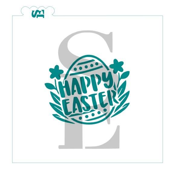 Happy Easter #5 Egg Stencil for Cookies, Cakes & Culinary