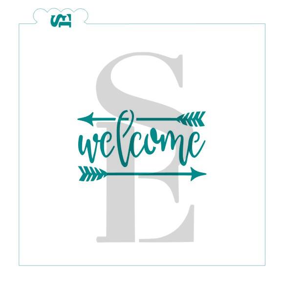 Welcome Boho-Style Sentiment Stencil