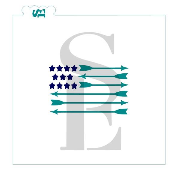 Flag - Boho Arrows Single and Layered Digital Design cookie stencil