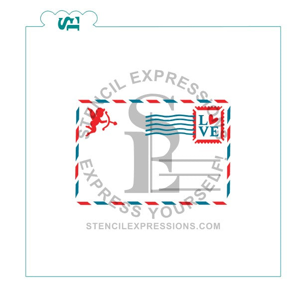 Cupid LOVE Valentine's Day Postcard Layered Interactive Digital Design