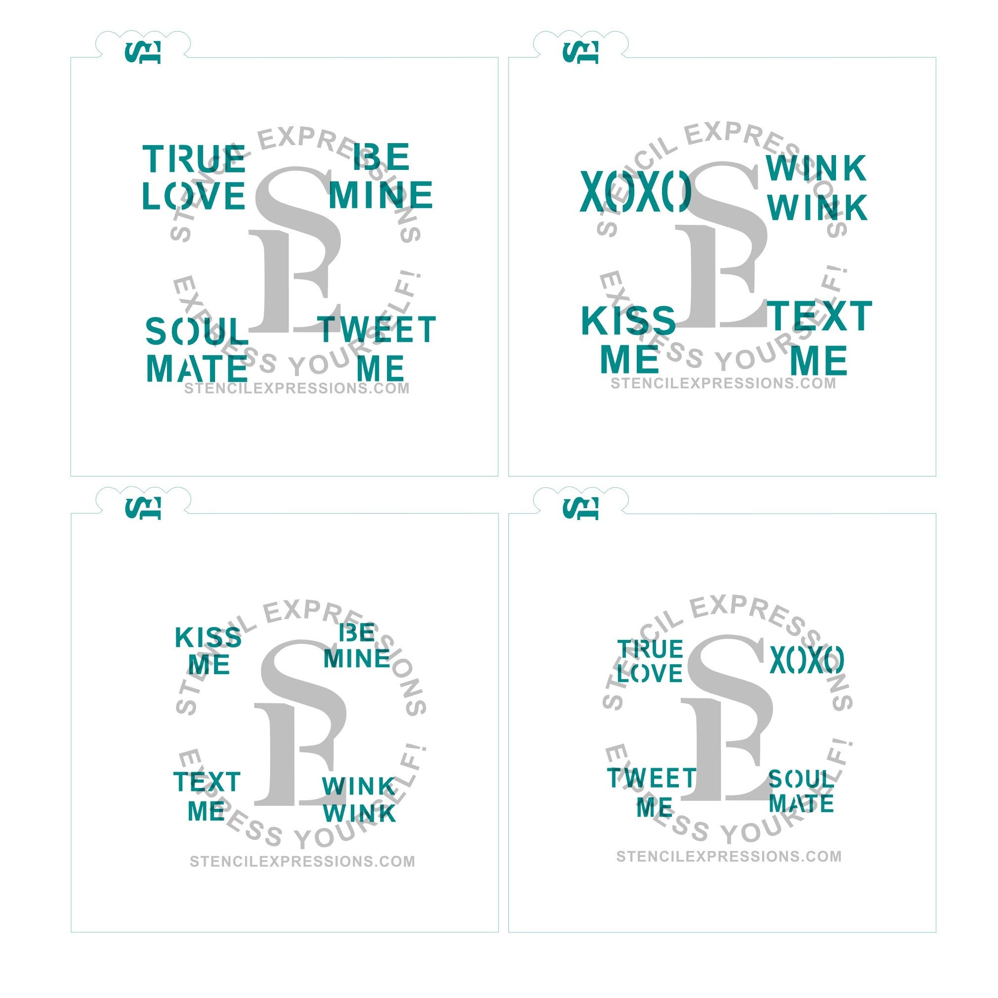 Valentine Conversation Hearts Sayings Digital Designs Bundle *