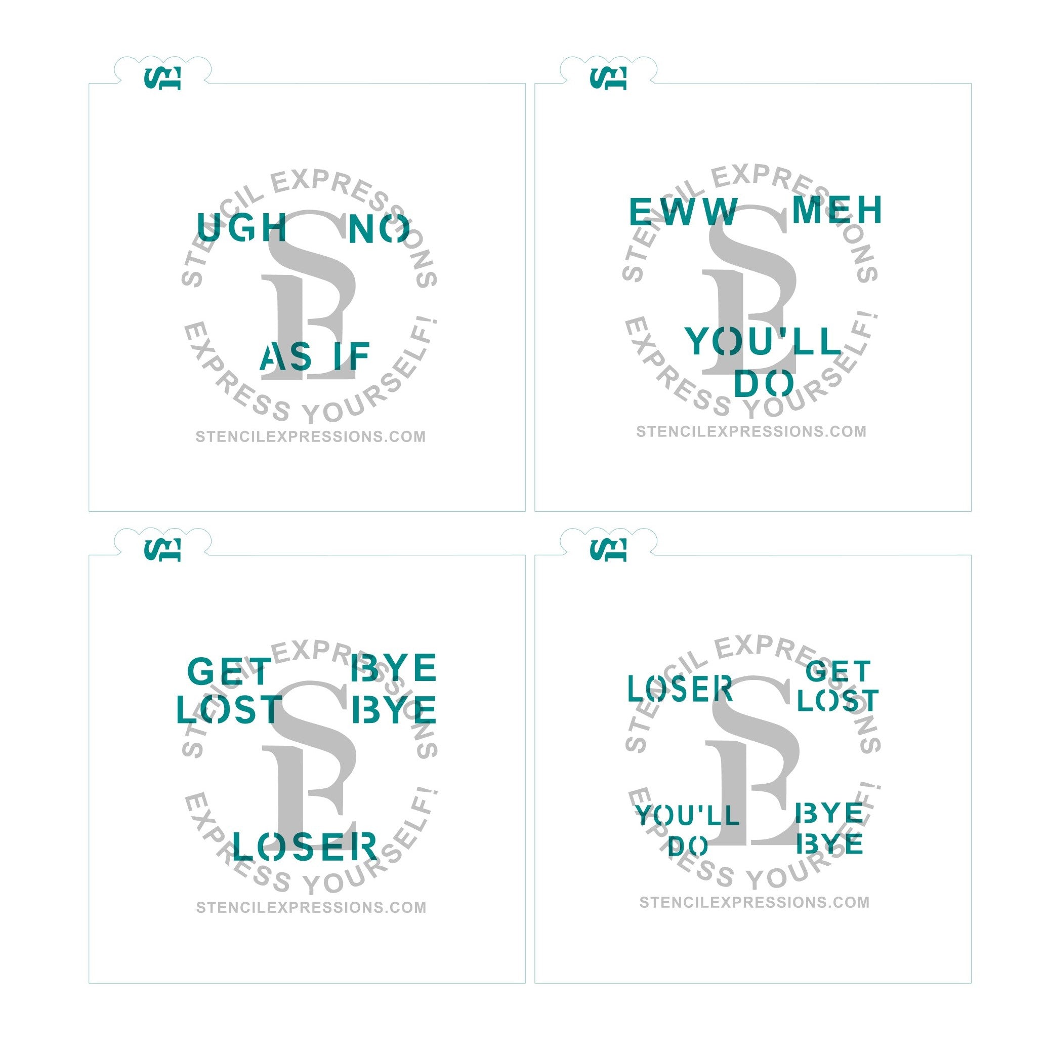 Valentine Anti-Valentine Conversation Hearts Sayings Digital Designs Bundle *